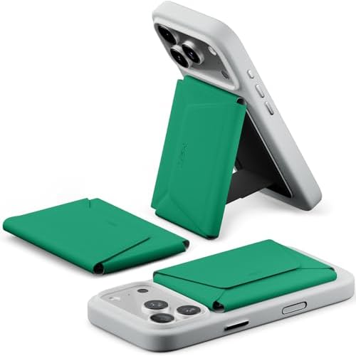 MOFT Minimalist Magnetic Phone Wallet, 8-Card Holder, RFID Blocking, Angle Adjustment, Oz Green