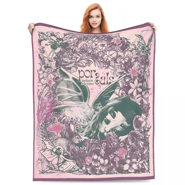 Melanie Martinez Portals Blanket Fleece All Season Breathable Lightweight Thin Throw Blanket for Sofa Travel Bedding ThrowsB270712