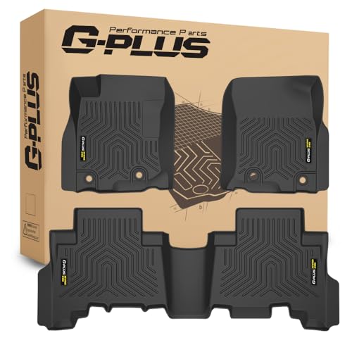 G-PLUS Floor Mats for Toyota 4Runner 2013-2024 & Fit Lexus GX460 2014-2023(Only for 5 Seats),All Weather TPE Custom Fit Floor Liner 1st & 2nd Row Heav
