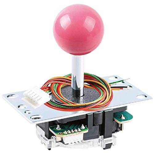SANWA JLF-TP-8YT Arcade Joystick(Pink Ball Top) - Premium, High Precision, Responsive Controls, Multi-Platform Compatible - Ideal for Gaming Enthusias