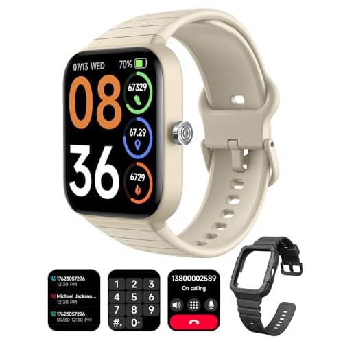 Smart Watch for Women Men with 2 Bands, Alexa Built-in 1.8" Smartwatch (Answer-Make Call) 100+ Sports Fitness Watch with Heart Rate SpO2 Monitor IP68