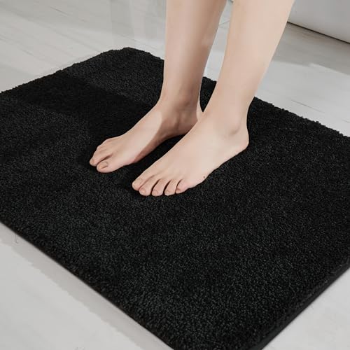 COSY HOMEER Bathroom Rugs Mat 16”x24” Absorbent Non-Slip Bath Mat Plush Shaggy Machine Washable Bath Rugs Soft Polyester Bath Mats for Bathroom Fl