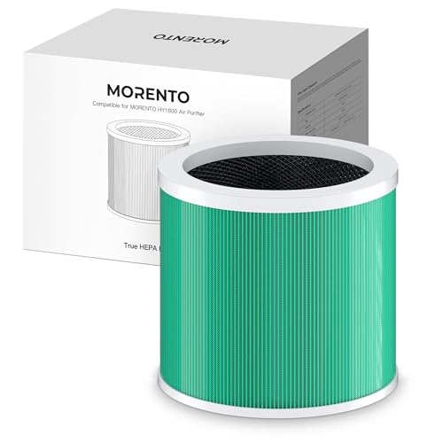 MORENTO HY1800 Genuine Air Purifier Replacement Filter, Ture HEPA Filter for HY1800 Air Purifier, Efficiency Activated Carbon, 1 Pack, Original Versio