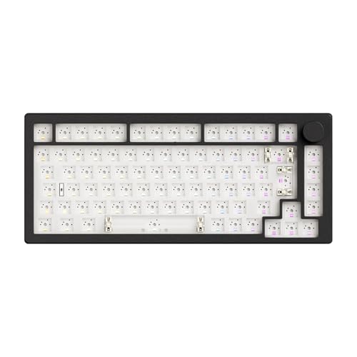 MONSGEEK M1 V5 Mechanische Tastatur, VIA Programmierbares Hot-Swap-Kit, 2,4 GHz-Bluetooth 5.0-USB-C Kabelloses Gaming-Kit, RGB-Tastatur-Kit für Windo