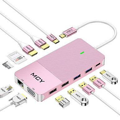 MCY 12-in-1 Triple Display Laptop USB-C Docking Station