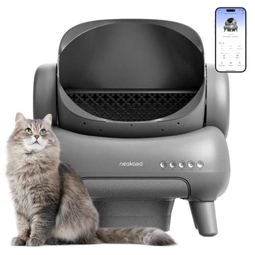 Neakasa M1 Open-Top Self Cleaning Cat Litter Box, Automatic Cat Litter Box with APP Control, Odor-Free Waste Disposal Includes Trash Bags M1 cat litte