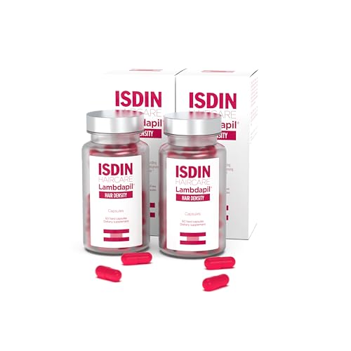 ISDIN Lambdapil Hair Density Capsules: Hair Thickening Vitamin Capsules for Thinning Hair 30 Count (Pack of 2)
