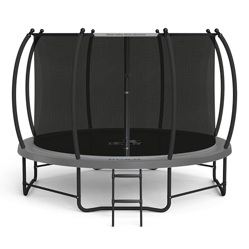 BCAN 8FT 10FT 12FT 14FT 15FT 16FT Recreational Trampoline with Enclosure for Kids Adults, ASTM Approved, Outdoor Trampolines with Ladder for Kids 12FT