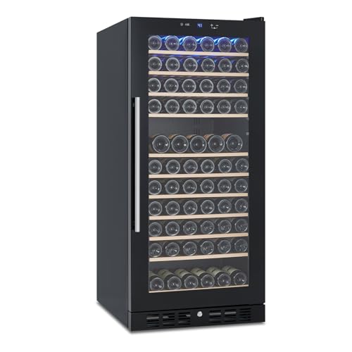 Garvee Wine Fridge 133 Bottle, Wine Cooler Refrigerator with 41~64°F Digital Temperature Control, Wine Refrigerator Freestanding for Red White Wine, C