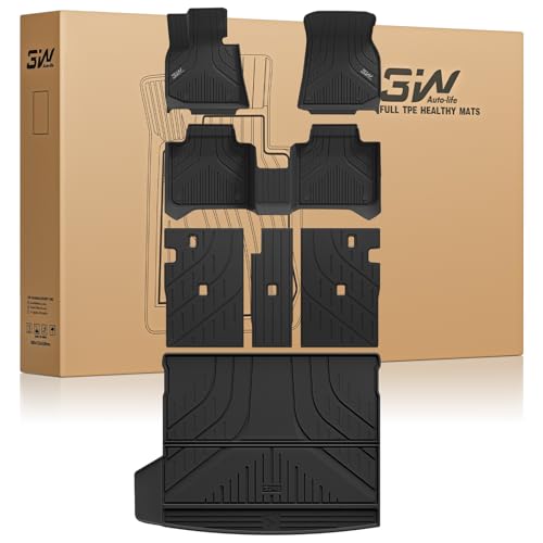 3W Floor Mats & Cargo Liner Fit for 2025 2026 BMW X3, Seatback Protector Mats Cover, Trunk Mat TPE All Weather Custom Car Accessories Full Set BMW X3