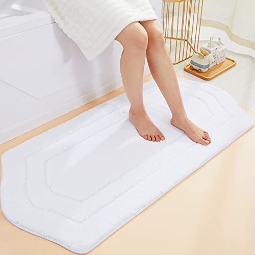 COSY HOMEER Extra Thick Bath Rugs for Bathroom - Anti-Slip Bath Linen Sets Mats Soft Plush Yarn Shaggy 100% Strong Polyester Living Room Bedroom Water