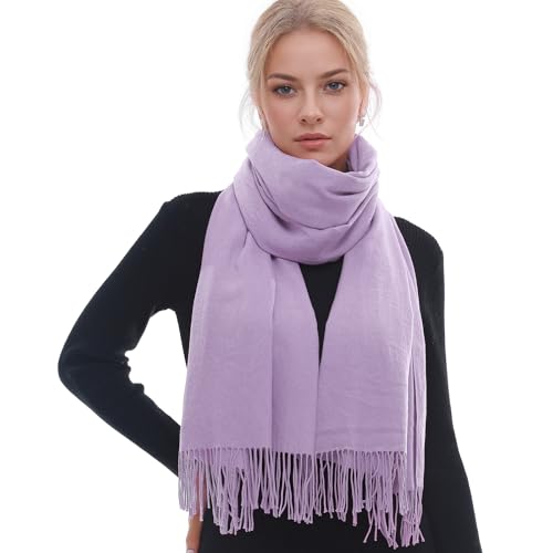 RIIQIICHY Scarf for Women Scarves and Wraps Winter Warm Pashmina Shawl for Cold Weather Lavender