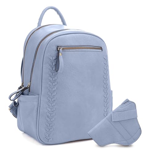 JESSIE & JAMES Women's Large Multi Compartments Fashion Concealed Carry Backpack|BL Blue