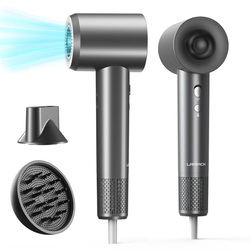 Hair Dryer: 150000 RPM Portable Professional High Speed Ionic Blow Dryer for Fast Drying, 500 Million Negative Ions Care & Heat Control & Low Noise wi