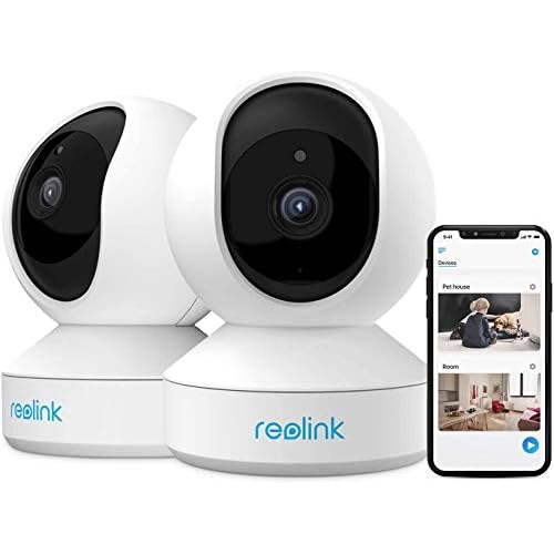 REOLINK Home Security Camera System, 3MP HD Plug-in Indoor WiFi Pan Tilt Pet Camera, Baby Monitor, Night Vision, 2 Way Talk, Smart Human-Pet Detection