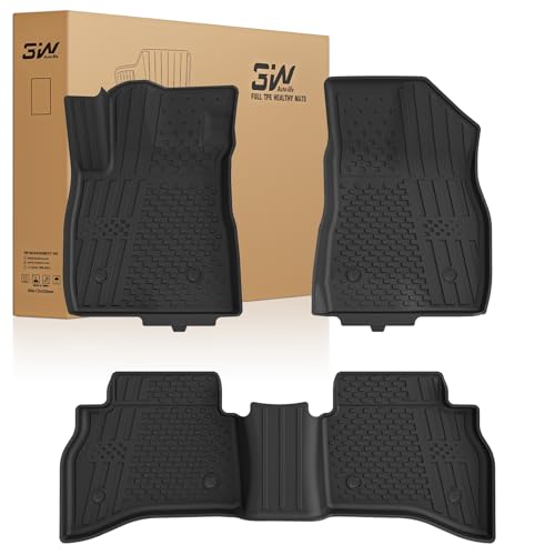 3W Floor Mats for Chevrolet Trailblazer 2021-2025 2026 (AWD Only) ，TPE All Weather Floor Liners Custom Fit Chevy Trailblazer Accessories 1st and 2nd