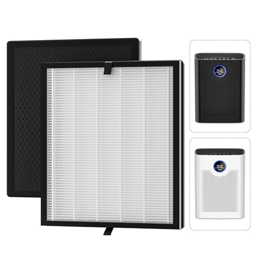 2 Pack ZQA-8000A Replacement Filter ZQA-8000A Air Purifier, H14 True Air Cleaner 360° 3-Stage Filtration, 3-in-1 High-Efficiency
