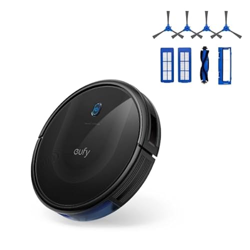 eufy Robot Vacuum 11S MAX, Super Thin, Powerful Suction, Quiet, Self-Charging Robotic Vacuum Cleaner, Cleans Hard Floors to Medium-Pile Carpets, Black