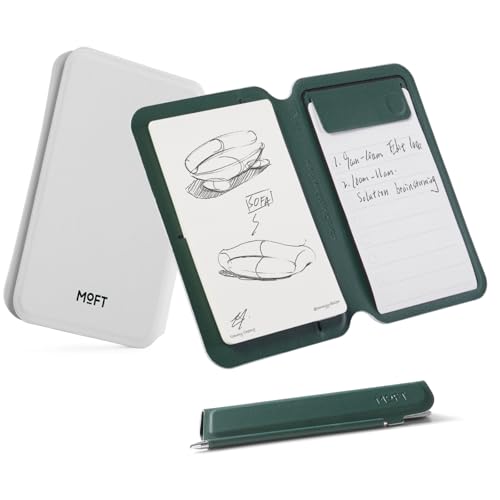 MOFT Magnetic Compatible Note Pad, Notepad & Card Holder with Magnetic Invisible Pen, Compatible with iPhone 16 Series and Other Phones, Two Types of
