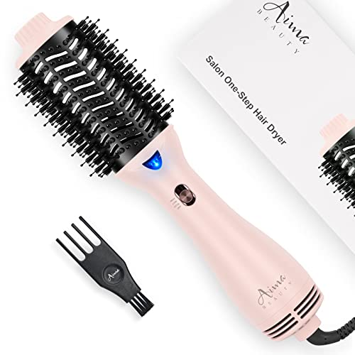 Hair Dryer Brush, Aima Beauty One Step Hair Dryer and Styler Volumizer with Negative Ion for Reducing Frizz and Static, Hair Styling Tools, Pink 2.3 I