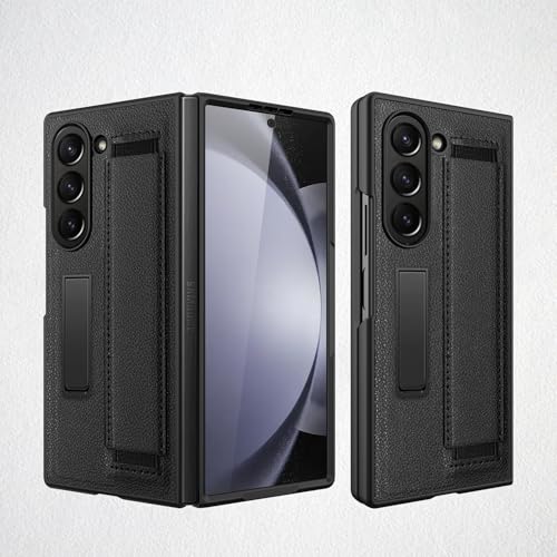 ​​for Samsung Galaxy Z Fold 7 Slim Case with Wrist Strap & Multi-Angle Stand, Built-in Screen Protector Shockproof Full Body Drop Fall Protection