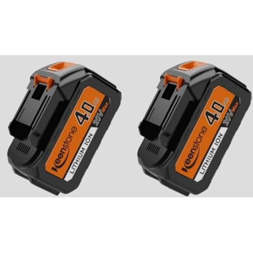 Keenstone 2Pack 20V 4.0AH Lithium Ion Battery Pack, Battery, Compatible Power Tools for Lawn Mower, Leaf Blower, Snow Blower(Not Included Charger)