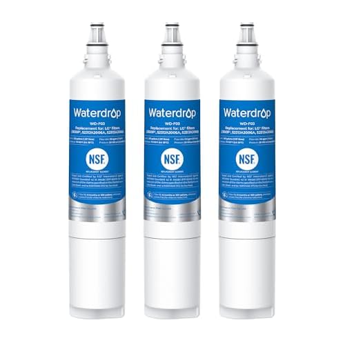 Waterdrop 5231JA2006A Replacement for LG® LT600P® Refrigerator Water Filter, fml-2, KENMORECLEAR® 46-9990, KENMORE® 9990, 5231JA2006B, RWF1000A, L