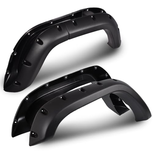 DOTCOM Fender Flares Front & Rear, Fit For Jeep Cherokee XJ 1984-2001 4-Door Sport Utility Models Only(Not Fit Models with Side Skirts-Ground Kits),Pa