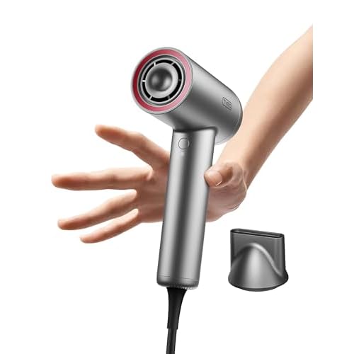 TYMO Ionic Hair Dryer for Women, Professional Blow Dryer with 110000 RPM Brushless Motor for Fast Drying, Travel Lightweight AIRHYPE Lite Hairdryer, L
