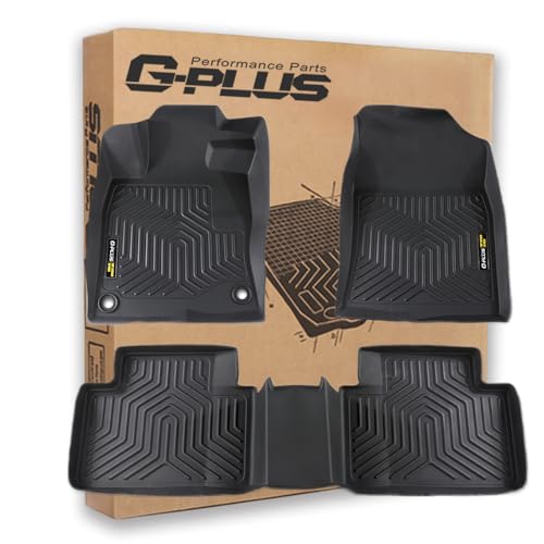 G-PLUS Floor Mats Fit for Honda Civic Sedan & Hatchback 4-Door 2016-2021-Fit Coupe 2-Door 2016-2021,TPE Custom Fit All Weather Protection Floor Liners