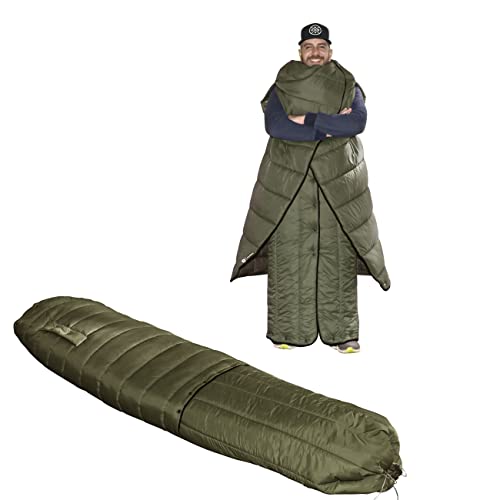 Onewind Hammock Top Quilt with Footbox, Lightweight and Portable Sleeping Quilt Camping Sleeping Bag for Backpacking and Hiking Od Green 35f-50f (Delu