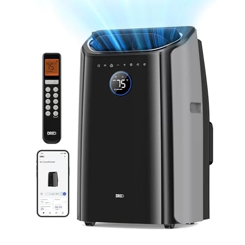 Dreo Portable Air Conditioners, 8000 BTU (DOE) AC Unit for Bedroom with Drainage-free Cooling, 3-in-1 with Fan & Dehumidifier, Touch-APP-Voice-Remote,