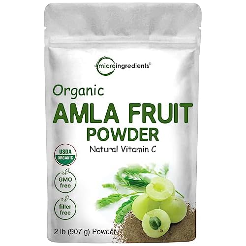 Micro Ingredients Organic Amla Powder (Amalaki) | 32oz, India Origin Gooseberry Powder | Rich in Vitamin C, Antioxidants, Supports Immune, Digestive &