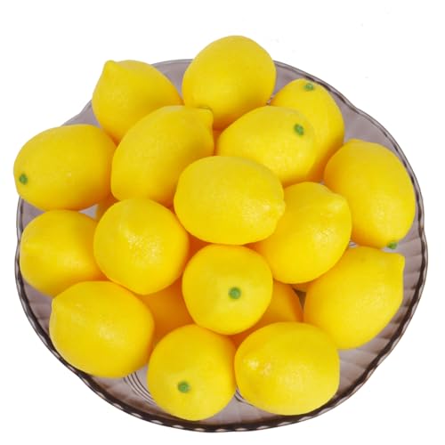 Notakia 25 Artificial Lemons Artificial Fruits Fake Lemons Lifelike Lemonade Simulation Party Kitchen Table Summer Decorations Vase Filler Photographi