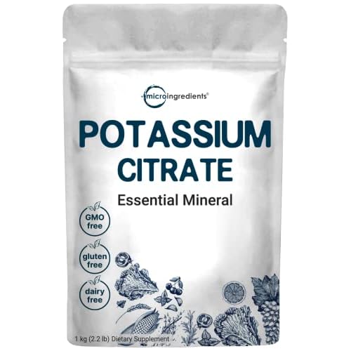 US Origin Potassium Citrate Powder, 1 KG (35 Ounce) | Essential Hydration Electrolyte Supplement | Supports Mineral Balance, Heart, Joint, and Immune
