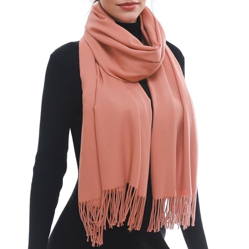RUI VTRON Scarf for Women Fall Winter Scarves Warm Large Pashmina Shawls and Wraps Rust