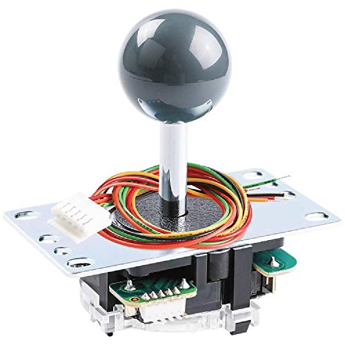 SANWA JLF-TP-8YT Arcade Joystick (Gray Ball Top) - Premium, High Precision, Responsive Controls, Multi-Platform Compatible - Ideal for Gaming Enthusia