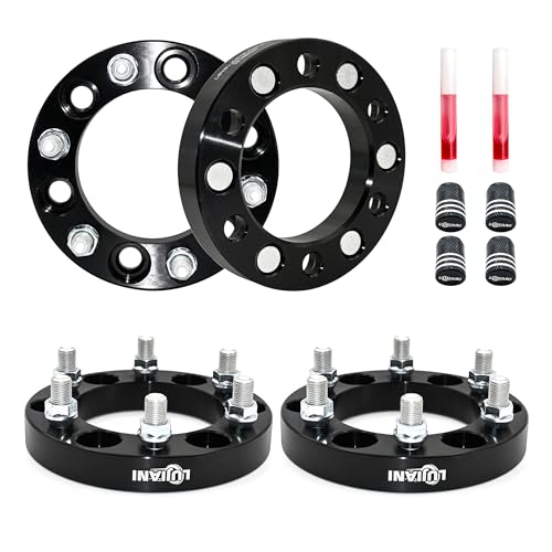 4 Pack 6x139.7mm Wheel Spacers for 2007-2013 Express 1500 Avalanche Escalade EXT, 1" Forged Hubcentric Tire Spacer, M14x1.5 Thread Studs & 108mm Centr