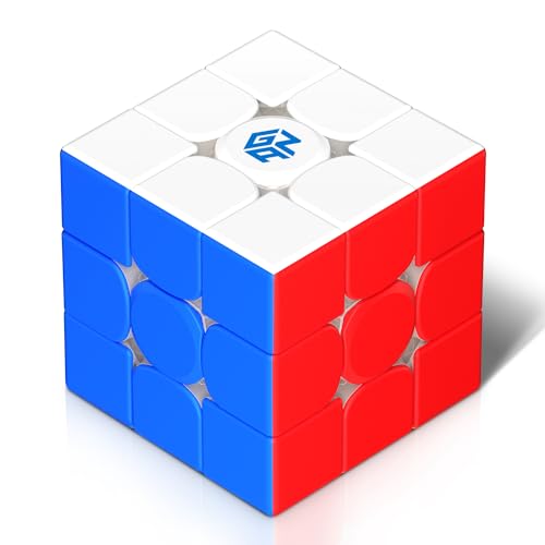 GAN 356 R S 2, 3x3 Speed Cube Gans Classic Non-Magnetic Magic Cube Stickerless Puzzle Practice Solving Wing-Shaped Core 2.0, 90° Corner Cutting, Tens
