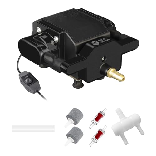 AquaMiracle 6-8-16W Quiet Fish Tank Air Pump 200-317-475GPH High Pressure Aquarium Air Pump Commercial Air Pump Pond Aerator Bubbler Hydroponics Air P