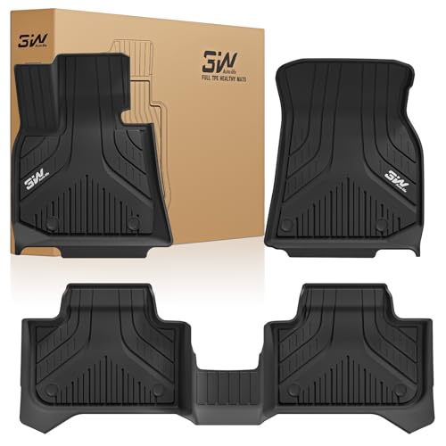 3W Floor Mats for BMW X3 2025 2026, Accessories Custom Fit TPE All Weather Front & Rear Rows Waterproof Car Mats Liner for BMW X3 30-M50 xDrive 2) X3