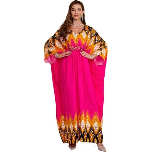 RanRui Women Beach Cover up Caftan Loungewear Swimsuit Cover Up Kaftan Dress 8765-27 One Size