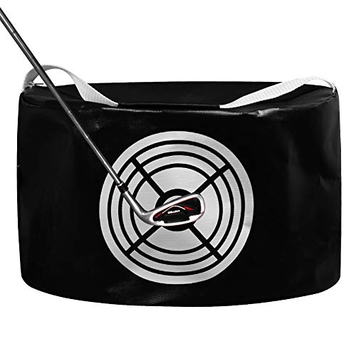 Scott Edward Golf Smash Bag Golf Impact Bag, Power Smash, Hitting Pocket, Golf Practice Swing Tool Waterproof Durable PVC Fabric Black