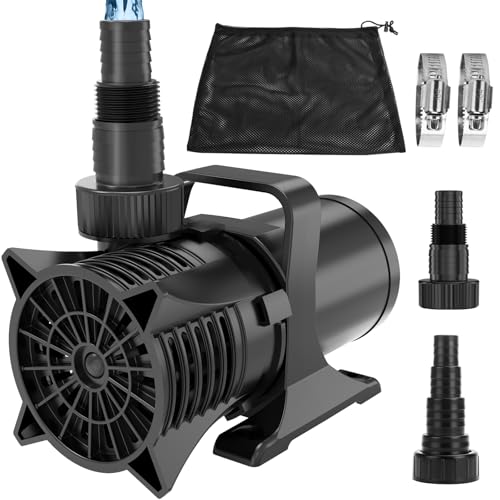 AquaMiracle 3200GPH Submersible Water Pump UL Certified Pond Pump Fountain Pump Aquarium Water Pumps for Pond, Waterfall, Fountain, Fish Tank, or Hydr