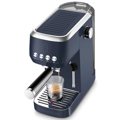CASABREWS 3700 Essential Espresso Machine 20 Bar, Stainless steel Coffee Maker with Milk Frother, Espresso Coffee Machine for Cappuccino, Latte, 43.9o