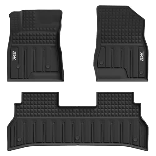 3W Floor Mats for Chevrolet Trax & Buick Envista 2024 2025, TPE All Weather Custom for Trax 1st and 2nd Row, Car Liners Accessories, Black Chevy Trax