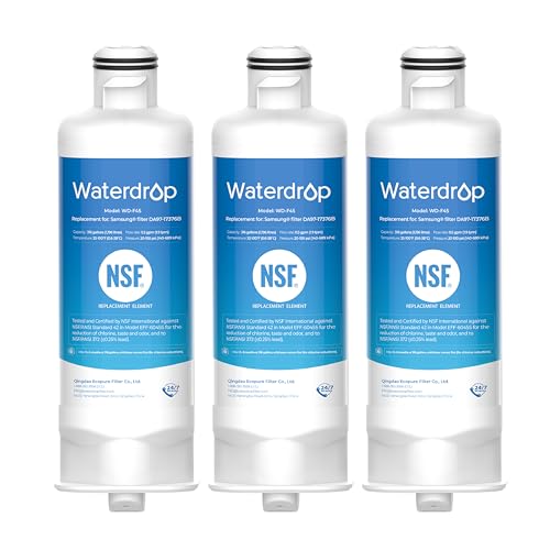 Waterdrop DA97-17376B Replacement for Samsung® HAF-QIN-EXP, DA97-08006C, RF28R7201SR, RF28R7351SG, WD-F45, Refrigerator Water Filter, 3 Filters