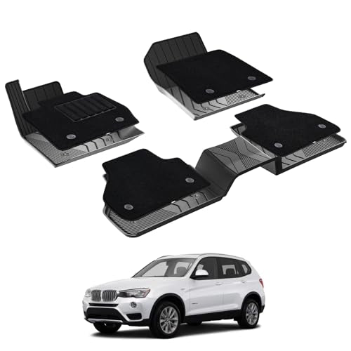 3W Floor Mats & Carpets Fit for BMW X3 2011-2017 F25 & BMW X4 2015-2018, TPE All-Weather Odorless Heavy Duty Floor Liner Accessories 2) X3 2011-2017 |