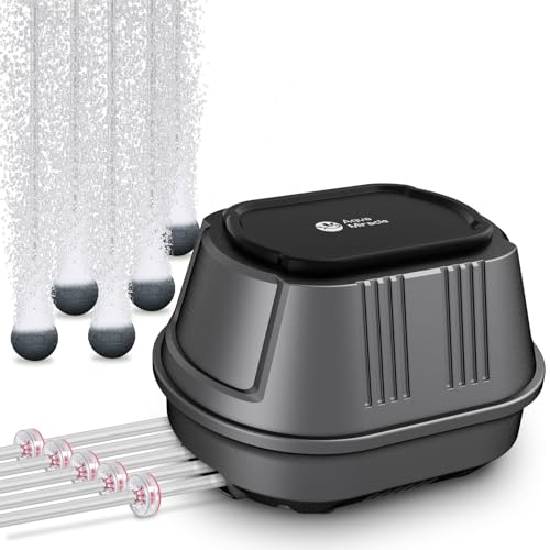 AquaMiracle Aquarium Air Pump Super Quiet Fish Tank Air Pump, Aquarium Bubbler Hydroponics Air Pump Oxygen Pump Pond Aerator 10W-317GPH, ≤ 300 Gallo