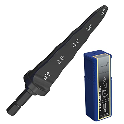 HVAC Repair Tool, Swage Tube Expander 5 in 1 Air Conditioner Copper Pipe Expander Swaging Drill Set Copper Tubing Tool with 1-4'', 3-8'',1-2'',5-8'',3